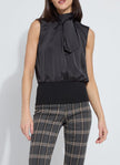 mixed media scarf blouse