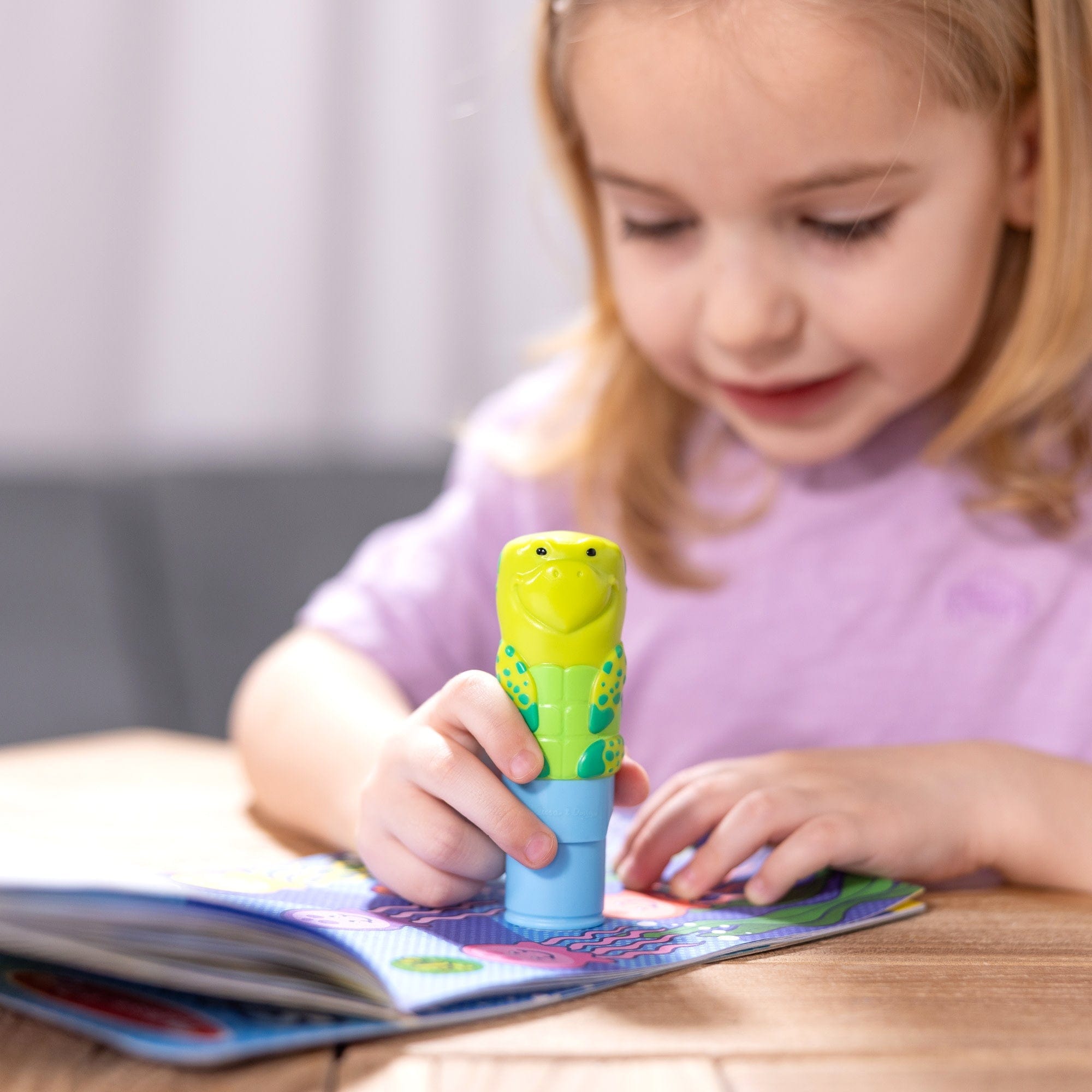 Melissa & Doug Melissa & Doug Sticker WOW!® Activity Pad & Sticker Stamper - Sea Turtle - Little Miss Muffin Children & Home