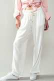 Urban Daizy Urban Daizy Luxe Linen Drawstring Pants in White - Little Miss Muffin Children & Home