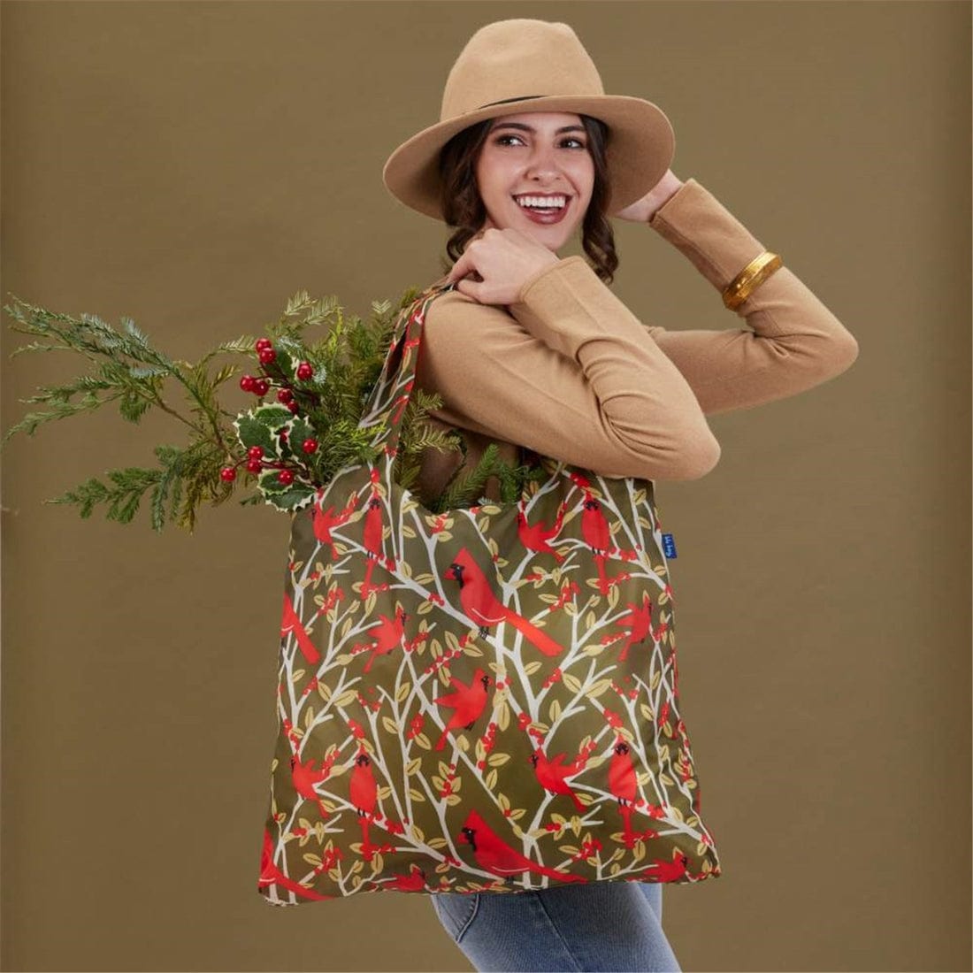 Rock Flower Paper Rock Flower Paper Red Cardinals Blu Bag Reusable Shopper Tote - Little Miss Muffin Children & Home
