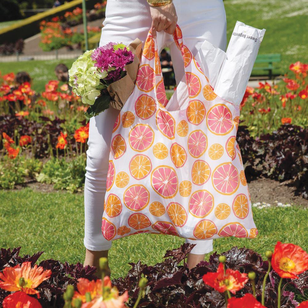 Rock Flower Paper Rock Flower Paper Citrus Red Blu Bag Reusable Shopper Tote - Little Miss Muffin Children & Home