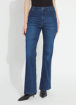 Lysse Liora Zip Front Denim Trouser in Dark Authentic Midwash