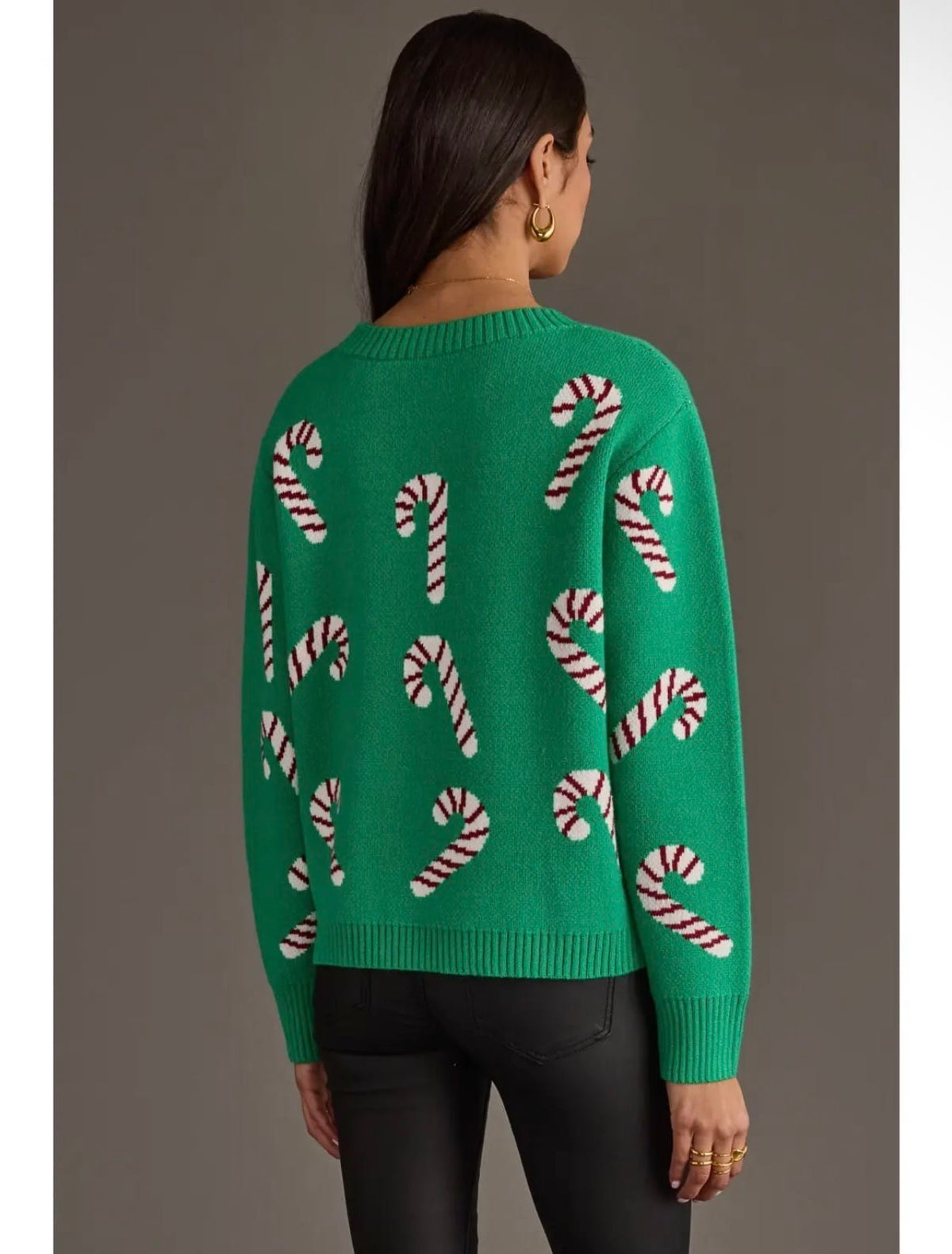 Green Candy Cane Sweater