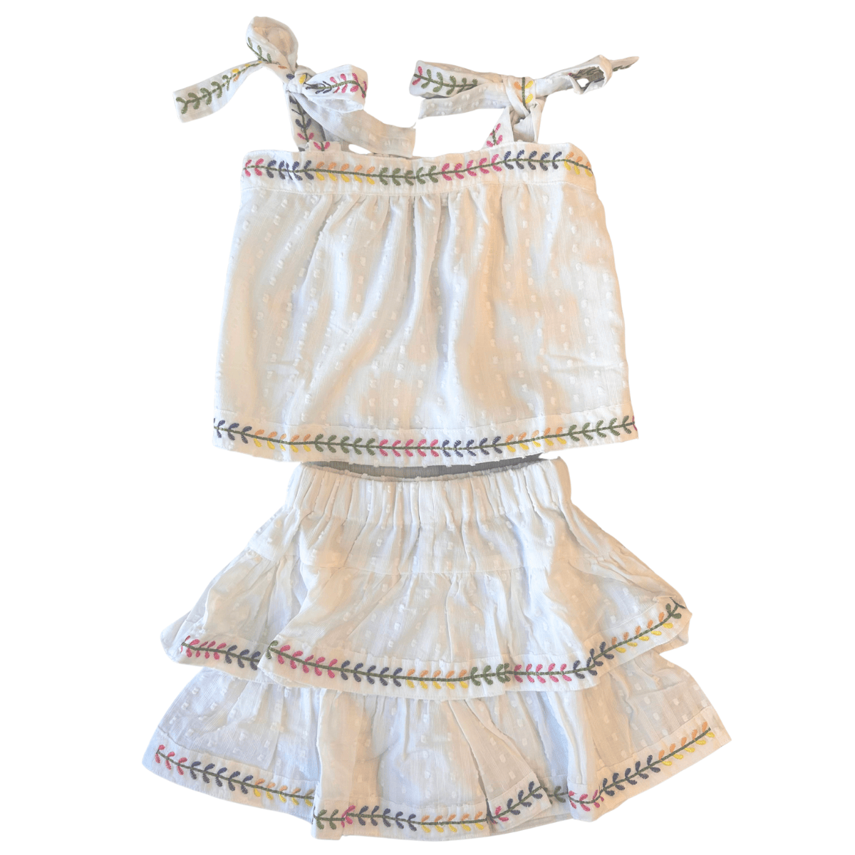 White Swiss Dot Del Mar Skort