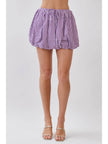 Gingham Bubble Mini Skirt