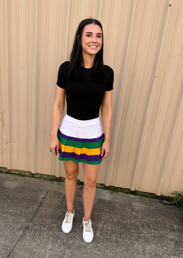 Mardi Gras Creations Mardi Gras Creations Pleated Adult Skort - White - Little Miss Muffin Children & Home
