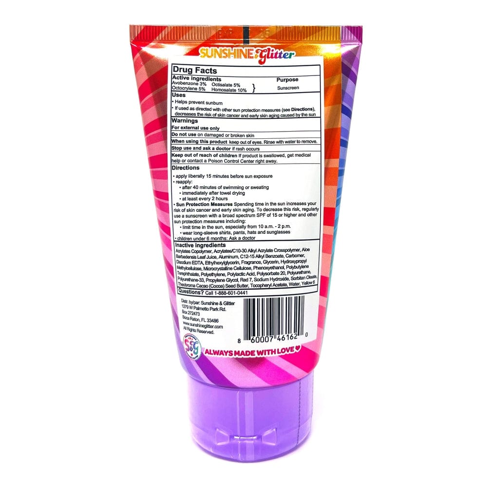 Sunshine & Glitter Sunshine & Glitter Rainbow Party Cake SPF 50 Travel Ready Gift Set - Little Miss Muffin Children & Home