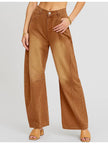 Sweetkama Chestnut Ladies Mid Rise Wide Leg Barrel Jeans - Little Miss Muffin Children & Home