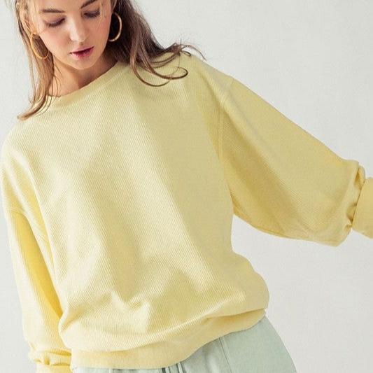 Urban Daizy Urban Daizy Emily Oversized Vintage Wash Sweater - Little Miss Muffin Children & Home