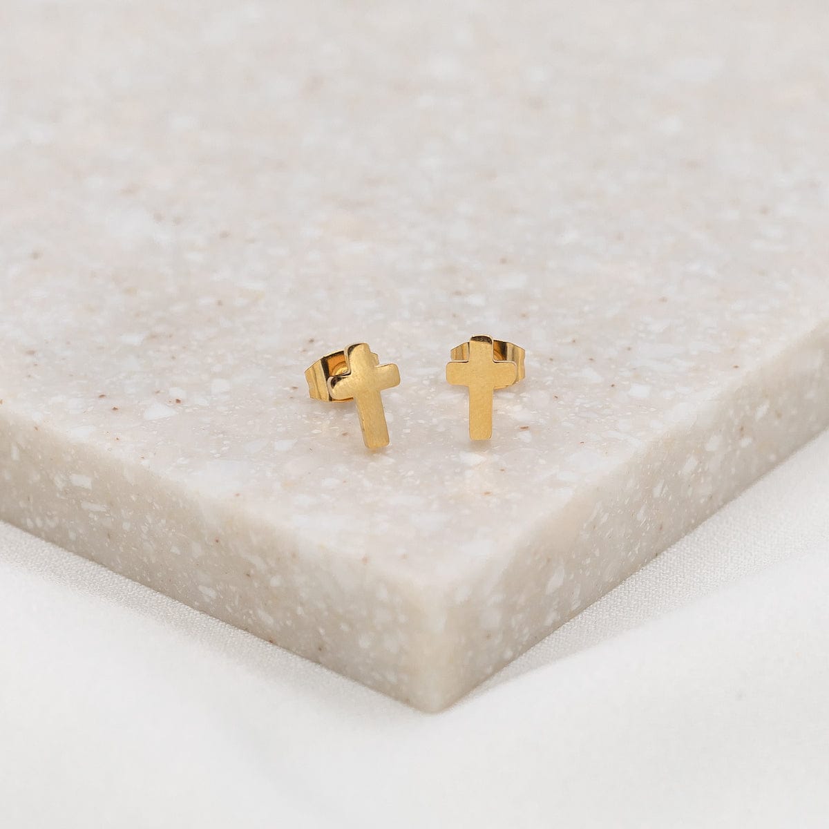 My Saint My Hero My Saint My Hero Faith Petite Cross Earrings - Little Miss Muffin Children & Home