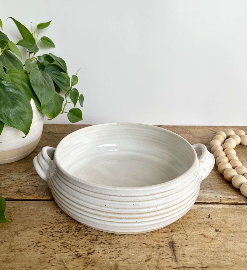 Coastal Clay Co Coastal Clay Co Deep Baker Casserole Dish Summer Meals, White - Little Miss Muffin Children & Home
