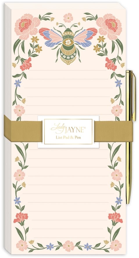 Lady Jayne Bee Magnetic List Pad With Pen - Little Miss Muffin Children & Home