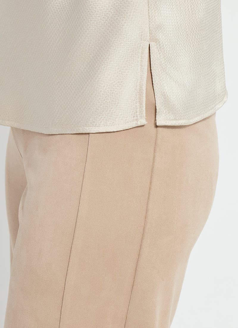 Yasmin Drape Neck Sleeveless Blouse in Travertine