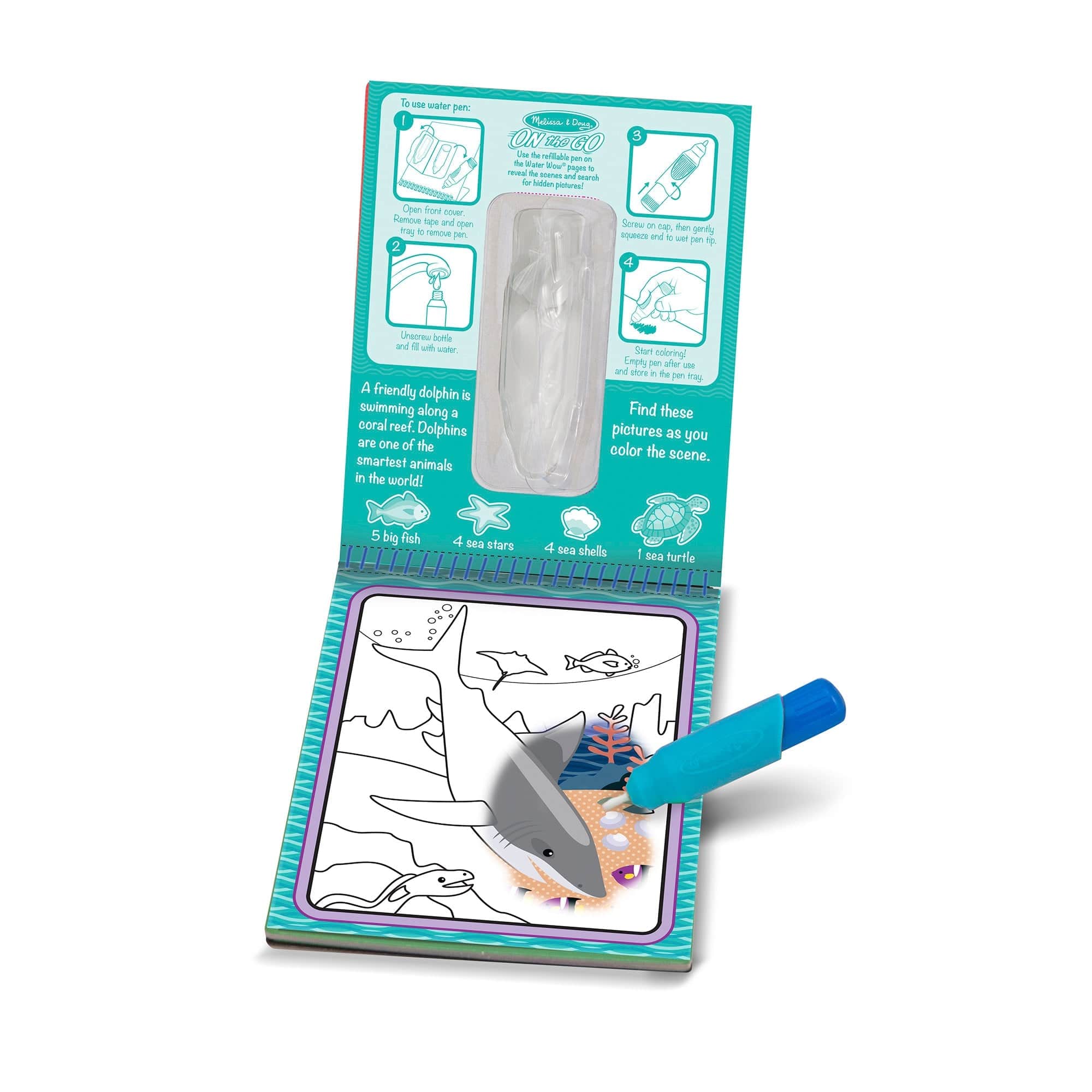 Melissa & Doug Melissa & Doug Water Wow! Under The Sea Water Reveal Pad - Little Miss Muffin Children & Home