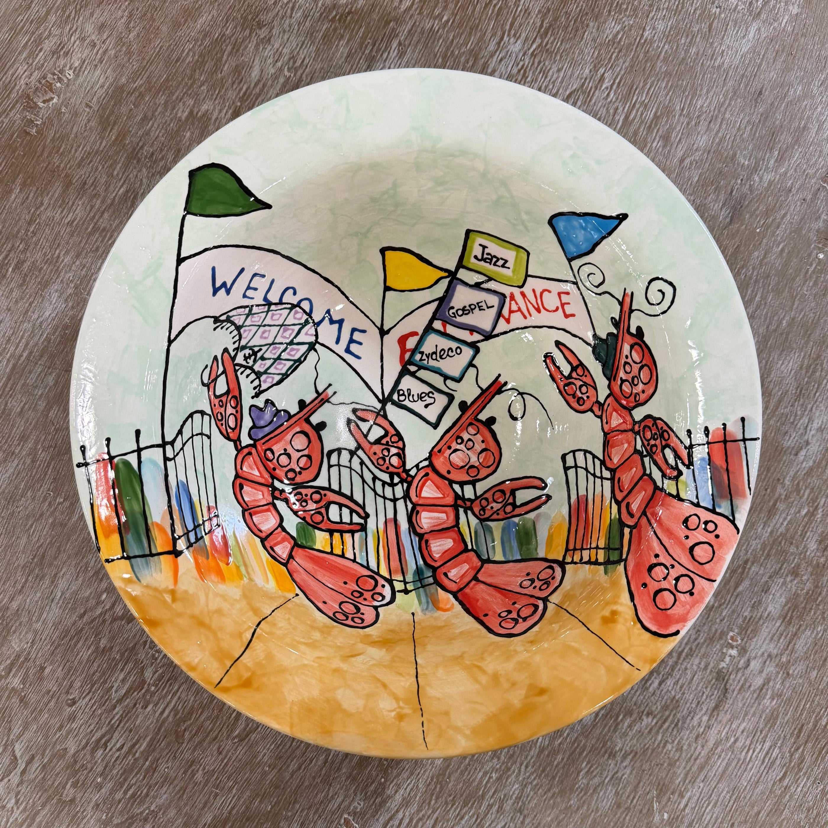 Jan Salzer Art Jazz Fest Large Bowl - Little Miss Muffin Children & Home