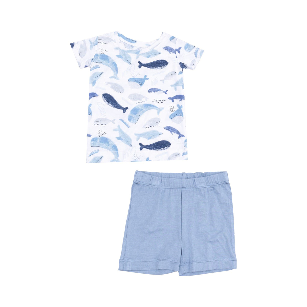 Angel Dear Angel Dear Blue Whales Loungewear Short Set - Little Miss Muffin Children & Home