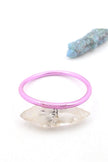 Single Rainbow Thai Buddhist Temple Bracelet, Mantra Bangle, Lilac