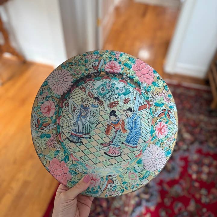Home with Hillary Grandmillennial China Plate Cutting Board - Rose Medallion - Little Miss Muffin Children & Home