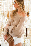 Vine & Love Vine & Love Boat Neck Chunky Cable Knit Sweater - Little Miss Muffin Children & Home