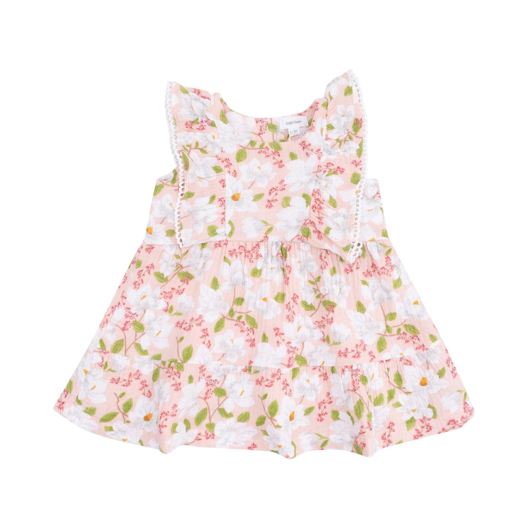 Angel Dear Angel Dear Magnolias Picot Trim Edged Dress - Little Miss Muffin Children & Home