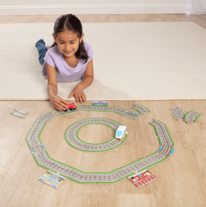 Melissa & Doug Design Your Own Railroad Floor Puzzle - Little Miss Muffin Children & Home