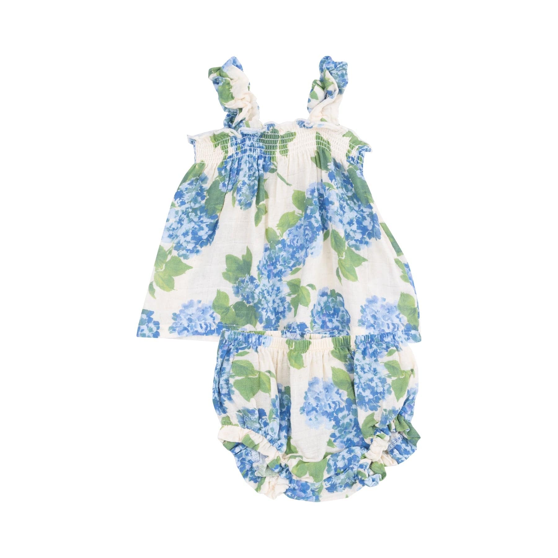 Angel Dear Angel Dear Watercolor Hydrangeas Ruffly Strap Top and Bloomer Set - Little Miss Muffin Children & Home