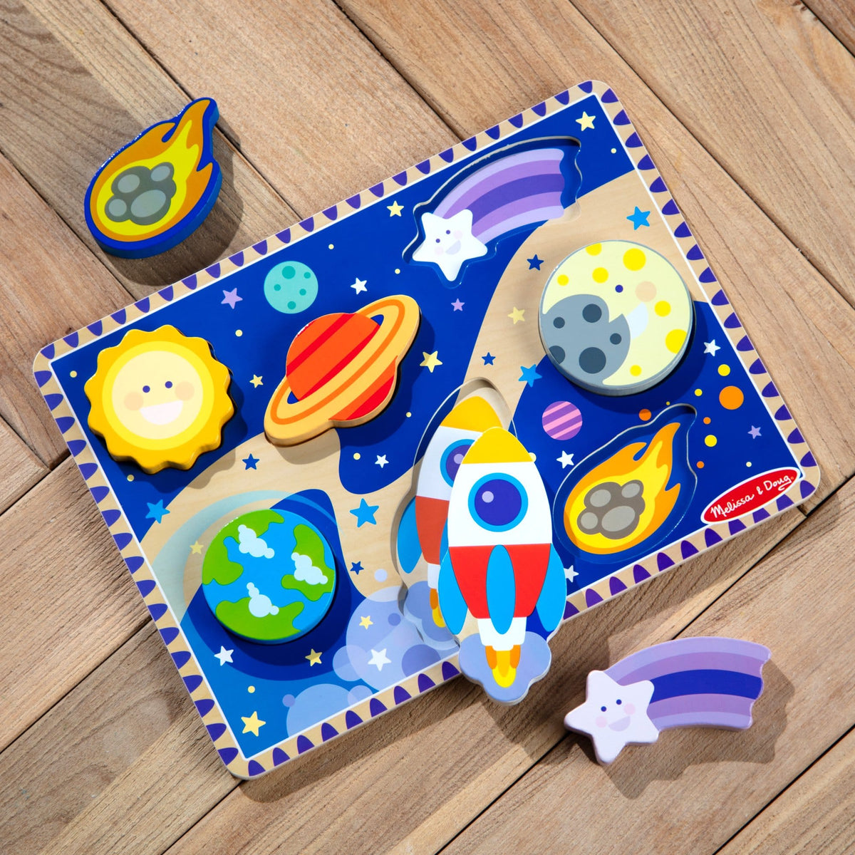 Melissa & Doug Space Chunky Puzzle - Little Miss Muffin Children & Home