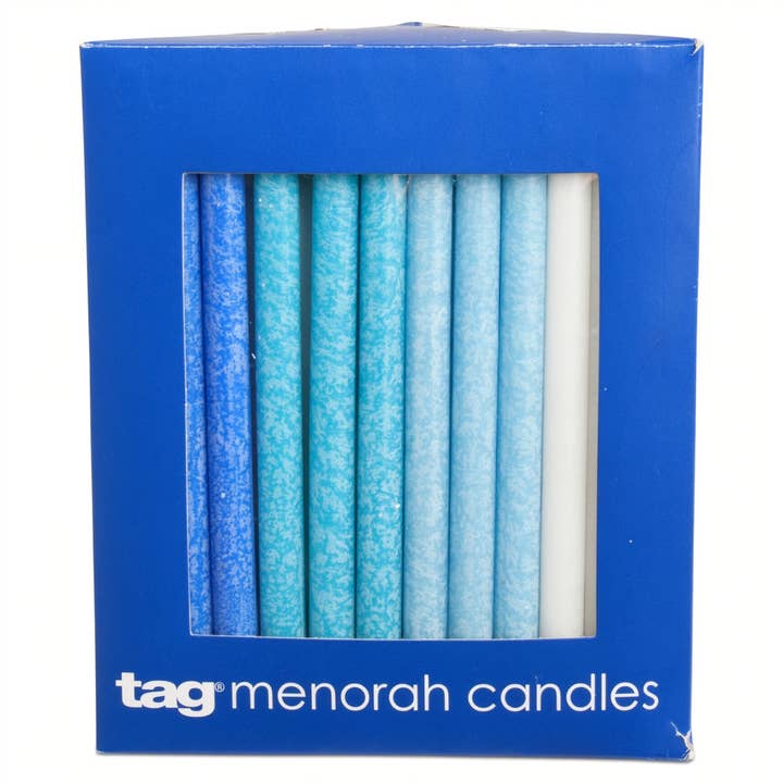 tag Multi Blue 100% Paraffin Wax Chanukah Candles Box of 44 - Little Miss Muffin Children & Home