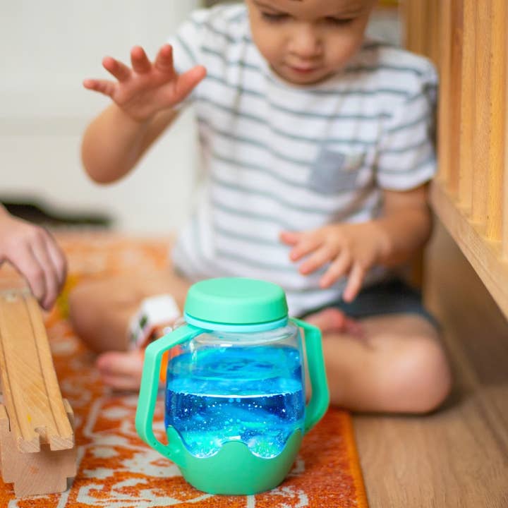 Glo Pals Teal Sensory Play Jar - Little Miss Muffin Children & Home