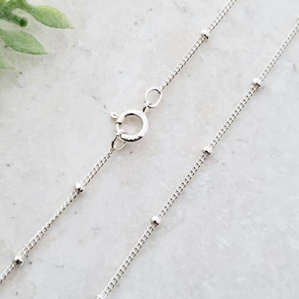 Sosie Designs Sosie Designs Sterling Silver  16" and 18" Satellite Beaded Chain Necklace - Little Miss Muffin Children & Home