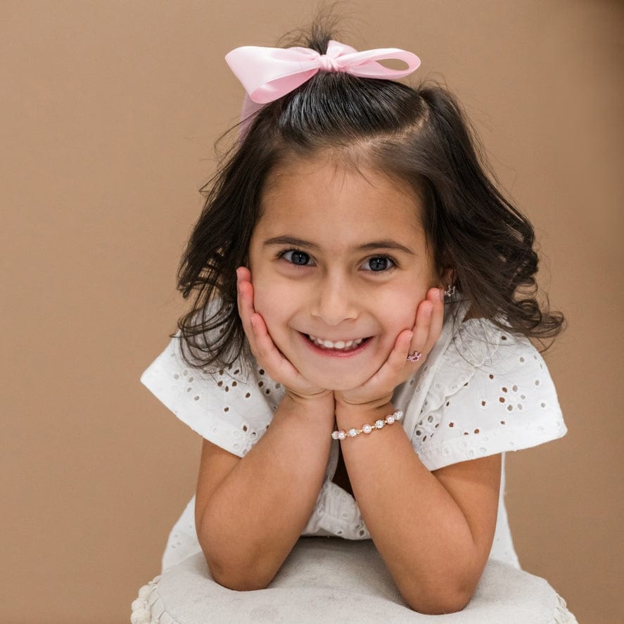 Cherished Moments Cherished Moments 14K Gold-Plated Pink Pearl Bracelet - Little Miss Muffin Children & Home