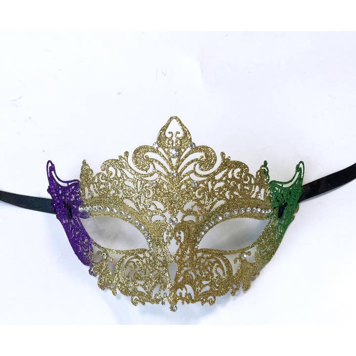 Mardi Gras Creations Whimsical Metal Laser Cut Fleur de Lis Mask - Little Miss Muffin Children & Home