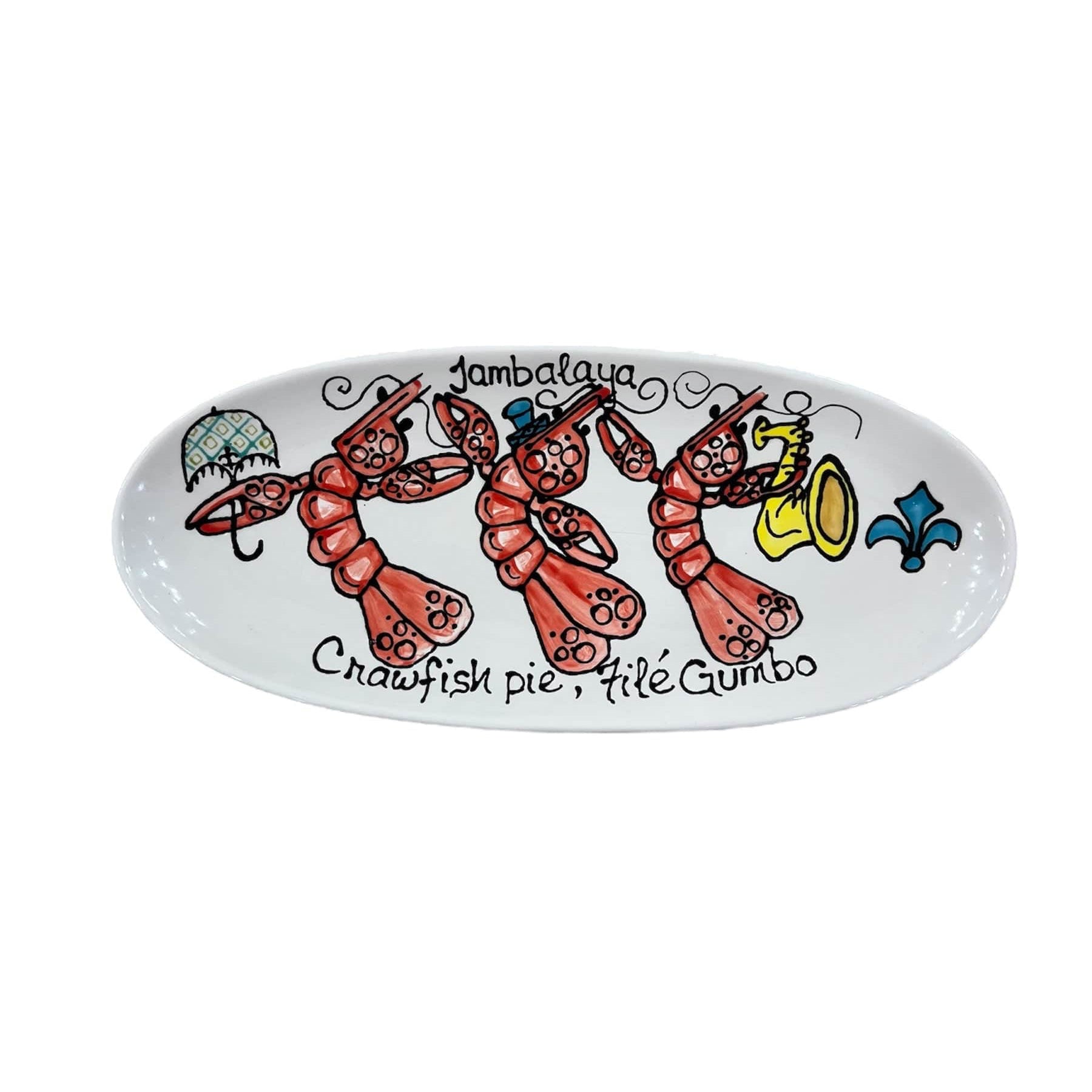 Jan Salzer Art Jan Salzer Jazz Fest Small French Bread Platter - Little Miss Muffin Children & Home