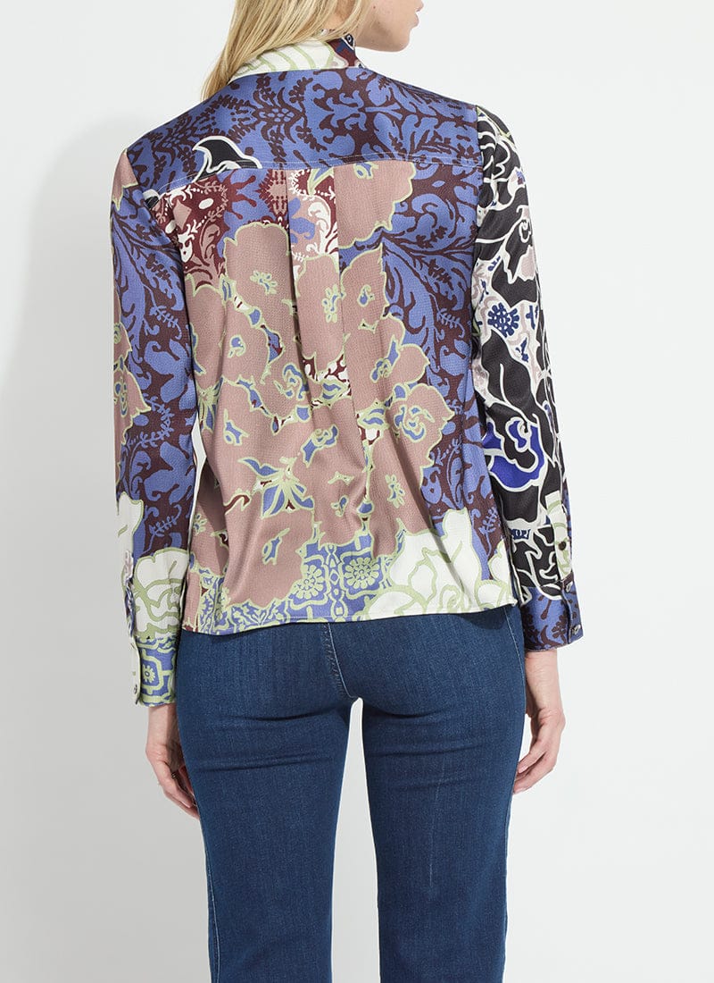 Lysse Seraphina Mock Neck Blouse in Antique Garden - Little Miss Muffin Children & Home