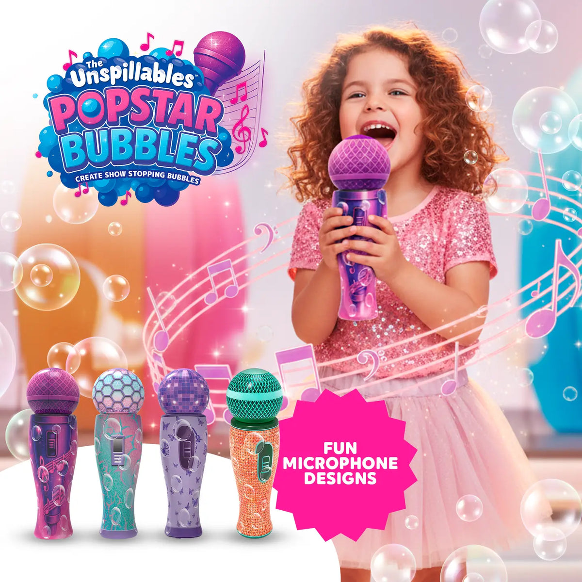 The Unspillables Pop Star Bubbles, 4 Styles Available