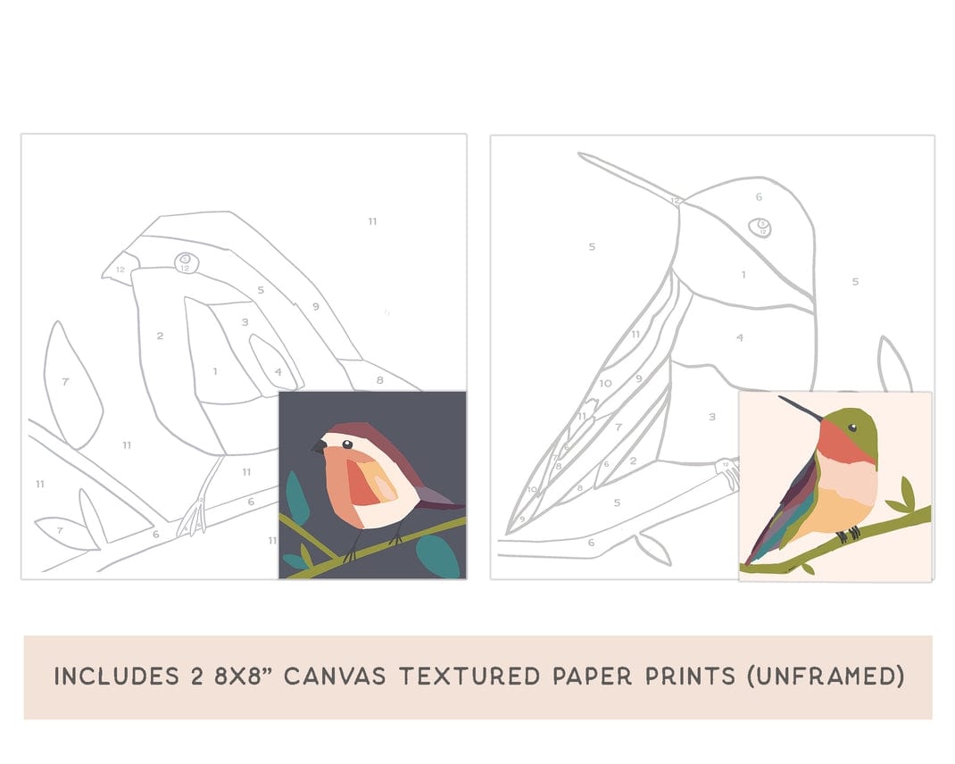 Breathe People Breathe People Zen Balance with Birds Meditative Art Paint By Number Kit - Little Miss Muffin Children & Home