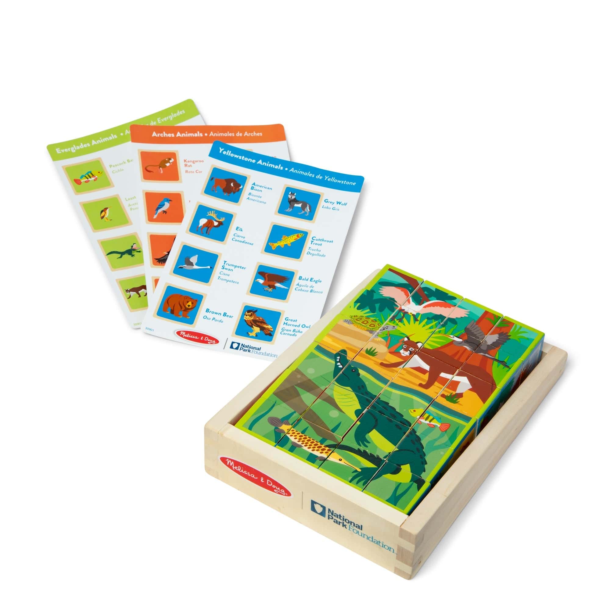 Melissa & Doug Melissa & Doug National Parks Alphabet & Animals Cube Puzzle - Little Miss Muffin Children & Home
