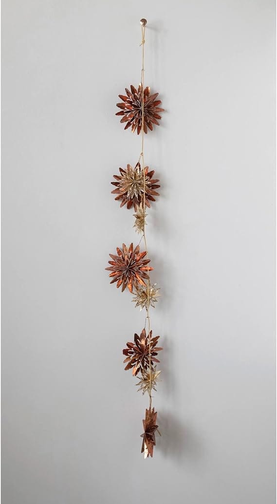 Creative Co-Op Creative Co-op Paper Snowflake Garland in Kraft Box - Little Miss Muffin Children & Home