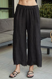 Milio Milano Milio Milano Linen Fringe Hem Wide Leg Pants - Little Miss Muffin Children & Home