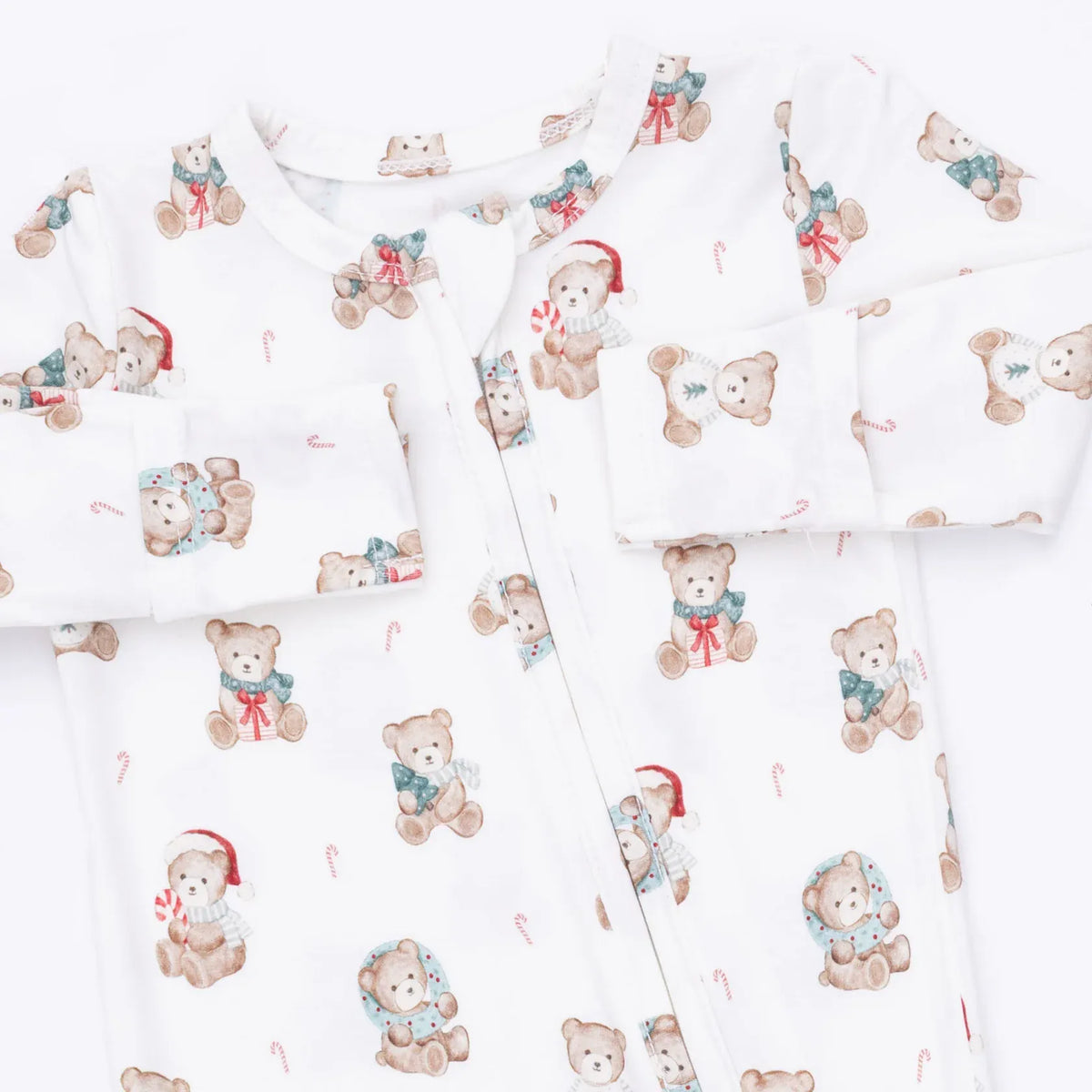 Angel Dear Christmas Teddy Bears Uni 2 Way Zipper Footie - Little Miss Muffin Children & Home