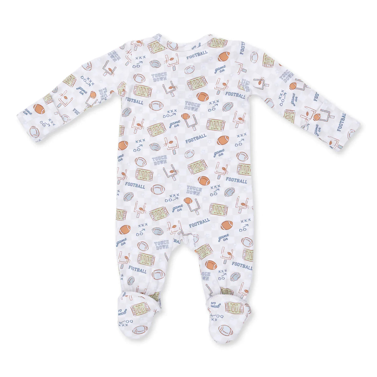 Angel Dear Football Check 2 Way Zipper Footie - Little Miss Muffin Children & Home