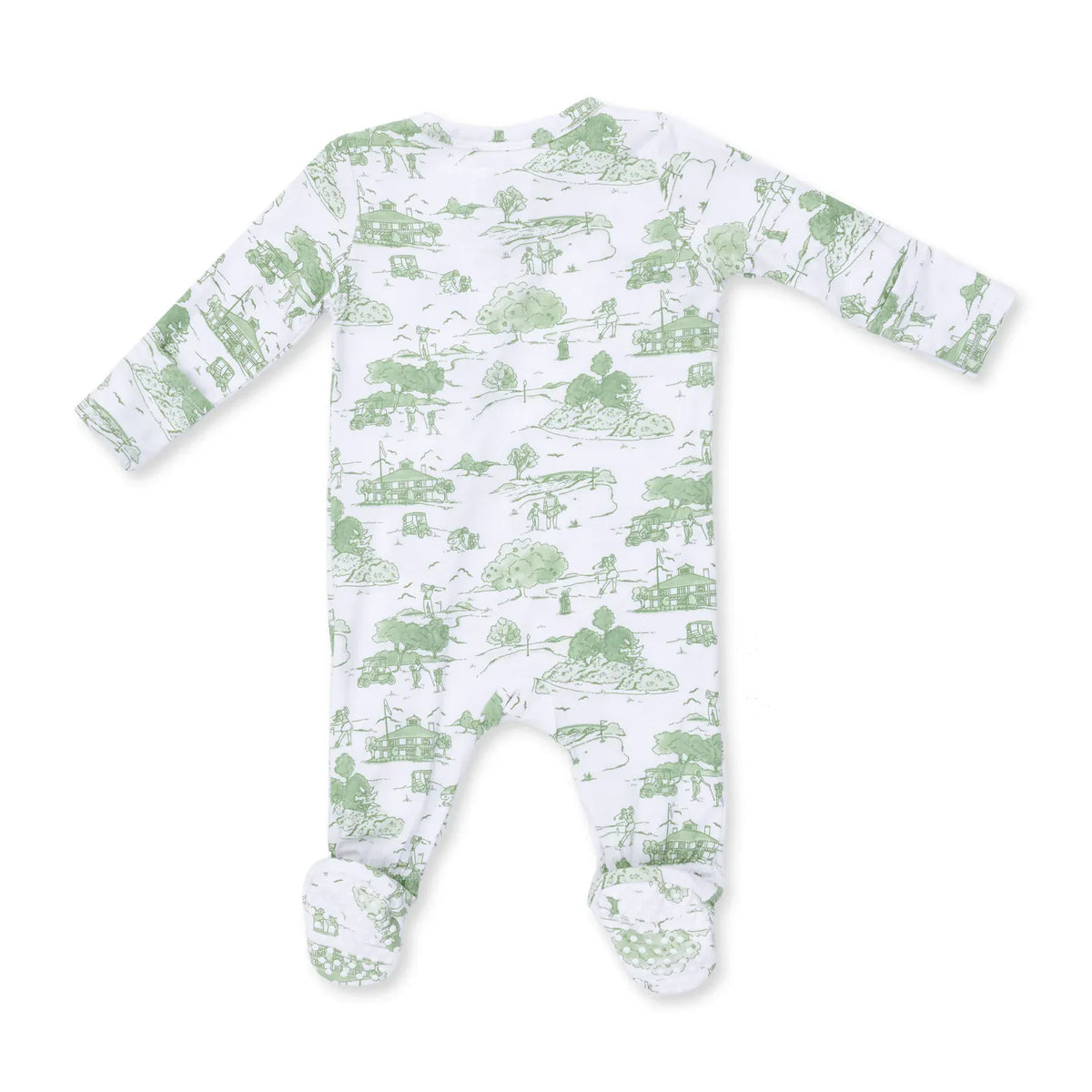 Angel Dear Golf Toile Green 2 Way Zipper Footie - Little Miss Muffin Children & Home