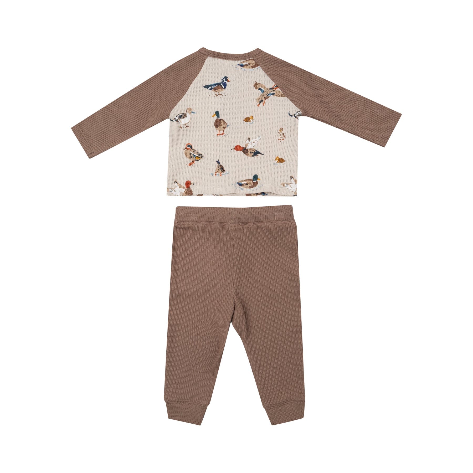 Angel Dear Angel Dear Ducks Long Sleeve Raglan Henley + Jogger - Little Miss Muffin Children & Home