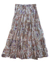 Pink/Beige Long Sequins Skirt