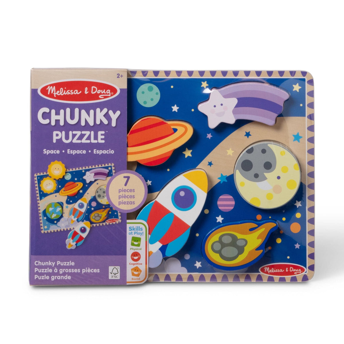 Melissa & Doug Space Chunky Puzzle - Little Miss Muffin Children & Home