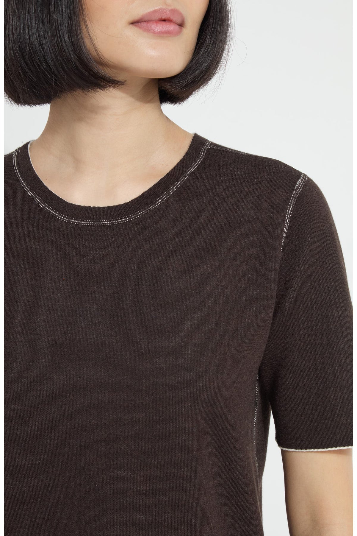 Lysse Odessa Reversible Knit Short Sleeve Tee in Refined Taupe/Double Espresso - Little Miss Muffin Children & Home