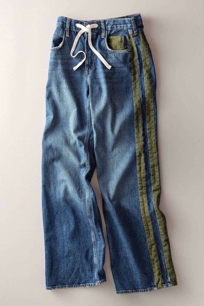 Urban Daizy Wide-Leg Utility Stripe Denim Jeans, 2 Available Colors - Little Miss Muffin Children & Home