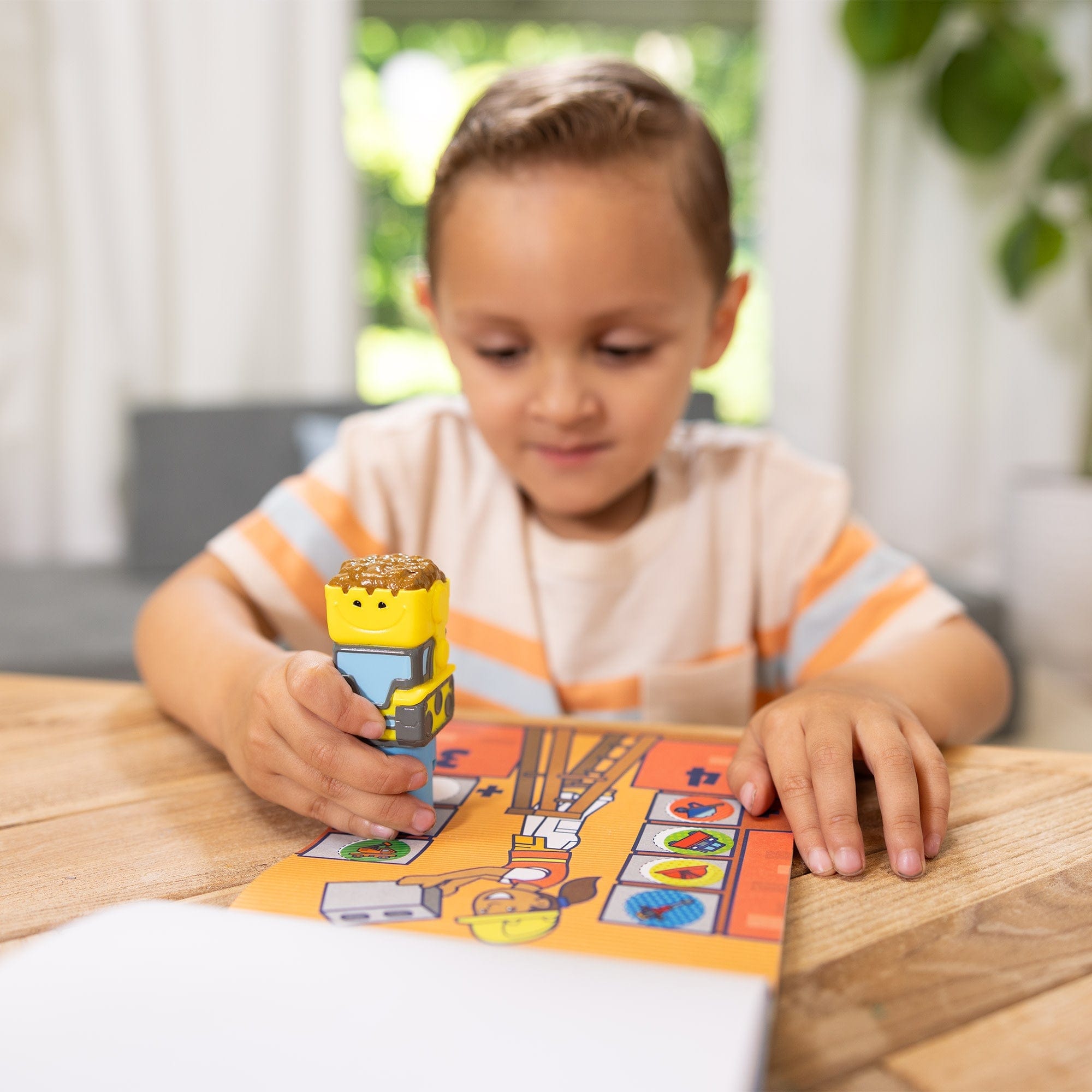 Melissa & Doug Melissa & Doug Sticker WOW! Activity Pad & Sticker Stamper - Bulldozer - Little Miss Muffin Children & Home