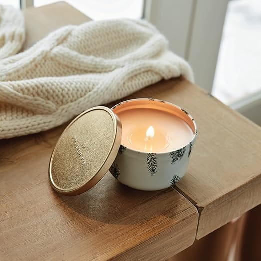 Thymes Thymes Frasier Fir Universal Tin Poured Candle, Gold Lid - Little Miss Muffin Children & Home