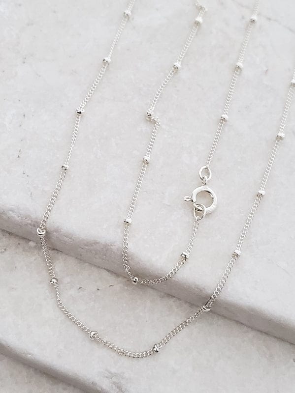 Sosie Designs Sosie Designs Sterling Silver  16" and 18" Satellite Beaded Chain Necklace - Little Miss Muffin Children & Home